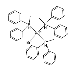mono(tris(methyldiphenyl-l5-phosphanyl)palladium(V)) monobromide Structure