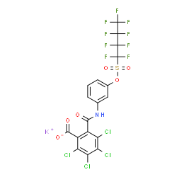 potassium 2,3,4,5-tetrachloro-6-[[[3-[[(nonafluorobutyl)sulphonyl]oxy]phenyl]amino]carbonyl]benzoate结构式