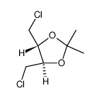 (+)-(2R,3R)-2,3-O-isopropylidene-2,3-dihydroxy-1,4-dichlorobutane Structure
