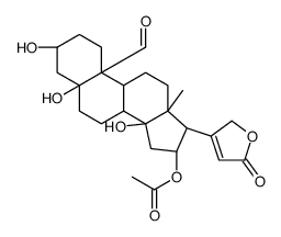 3beta,5,14,16beta-tetrahydroxy-19-oxo-5betacard-20(22)-enolide 16-acetate结构式