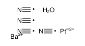 四氰基铂酸钡(II) 水合物结构式