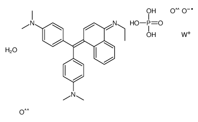 [4-[bis[4-(dimethylamino)phenyl]methylidene]naphthalen-1-ylidene]-ethylazanium,hydroxy-oxido-dioxotungsten,phosphoric acid Structure