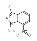 3-溴-1-甲基-7-硝基-1H-吲唑结构式