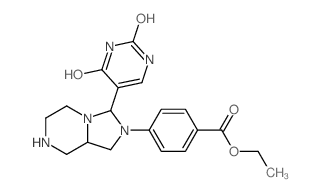 Benzoic acid,4-[hexahydro-3-(1,2,3,4-tetrahydro-2,4-dioxo-5-pyrimidinyl)imidazo[1,5-a]pyrazin-2(3H)-yl]-,ethyl ester结构式