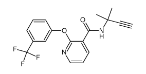 2(3-trifluoromethylphenoxy)N (1,1-dimethylpropargyl)nicotinamide结构式