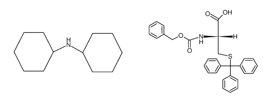 N-benzyloxycarbonyl-S-trityl-L-cysteine dicyclohexylammonium salt Structure