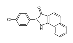 2-(4-chlorophenyl)-2,5-dihydropyrazolo(4,3-c)quinoline-3(3H)-one结构式