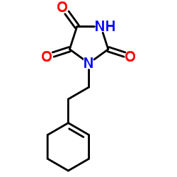 1-(2-cyclohex-1-en-1-ylethyl)imidazolidine-2,4,5-trione Structure