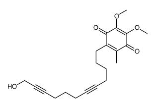2-(12-hydroxydodeca-5,10-diynyl)-5,6-dimethoxy-3-methylcyclohexa-2,5-diene-1,4-dione Structure