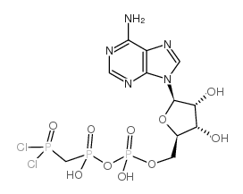 5'-adenylic acid, monoanhydride with (dichlorophosphonomethyl)phosphonic acid Structure