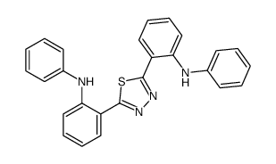 2-[5-(2-anilinophenyl)-1,3,4-thiadiazol-2-yl]-N-phenylaniline结构式