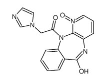 11-(2-imidazol-1-ylacetyl)-1-oxido-5H-pyrido[2,3-b][1,4]benzodiazepin-1-ium-6-one结构式
