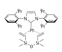 [1,3-Bis(2,6-diisopropylphenyl)imidazol-2-ylidene][1,3-divinyl-1,1,3,3-tetramethyldisiloxane]platinum(0) Structure