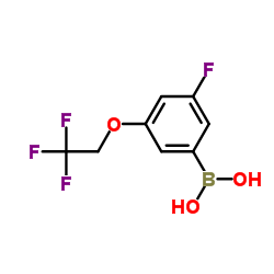 3-氟-5-(2,2,2-三氟乙氧基)苯基硼酸结构式