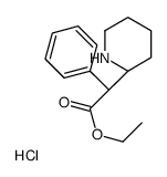 (R)-ETHYL 2-PHENYL-2-((R)-PIPERIDIN-2-YL)ACETATE HYDROCHLORIDE结构式