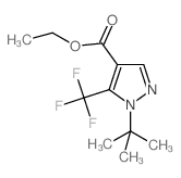 1-叔丁基-5-(三氟甲基)-1H-吡唑-4-羧酸乙酯结构式