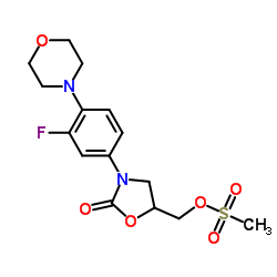 3-[3-氟-4-(4-吗啉基)苯基]-5-[[(甲磺酰基)氧基]甲基]-2-恶唑烷酮结构式