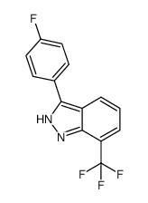 3-(4-fluorophenyl)-7-(trifluoromethyl)-1H-indazole结构式
