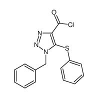 1-benzyl-5-phenylsulfanyltriazole-4-carbonyl chloride Structure