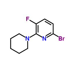 6-Bromo-3-fluoro-2-(1-piperidinyl)pyridine Structure