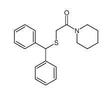 2-benzhydrylsulfanyl-1-piperidin-1-ylethanone结构式