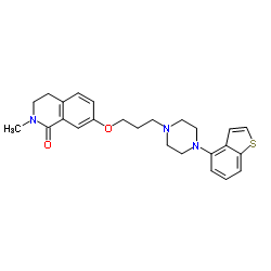 7-{3-[4-(1-Benzothiophen-4-yl)-1-piperazinyl]propoxy}-2-methyl-3,4-dihydro-1(2H)-isoquinolinone Structure