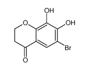 6-bromo-7,8-dihydroxy-2,3-dihydrochromen-4-one Structure