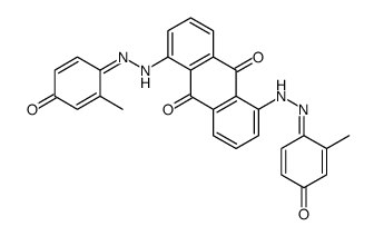 1,5-bis[2-(2-methyl-4-oxocyclohexa-2,5-dien-1-ylidene)hydrazinyl]anthracene-9,10-dione结构式