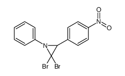 2,2-dibromo-3-(4-nitrophenyl)-1-phenylaziridine结构式
