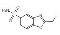 2-(氯甲基)-1,3-苯并噁唑-5-磺酰胺结构式