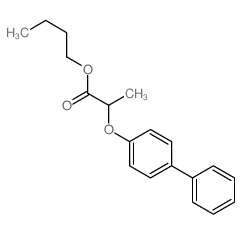 Propanoic acid, 2-([1,1'-biphenyl]-4-yloxy)-, butyl ester Structure
