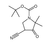 tert-Butyl 4-cyano-2,2-dimethyl-3-oxopyrrolidine-1-carboxylate Structure