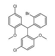 2-((2-溴苯基)(5-氯-2-甲氧基苯基)甲基)-4-氯-1-甲氧基苯结构式