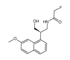 (R)-N-[3-hydroxy-2-(7-methoxy-naphthalen-1-yl)propyl]fluoroacetamide结构式