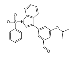 3-异丙氧基-5-(1-(苯基磺酰基)-1H-吡咯并[2,3-b]吡啶-3-基)苯甲醛结构式