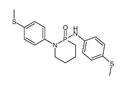 (4-methylsulfanyl-phenyl)-[1-(4-methylsulfanyl-phenyl)-2-oxo-2λ5-[1,2]azaphosphinan-2-yl]-amine Structure