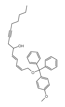 (2Z,4E)-1-((4-methoxyphenyl)diphenylmethoxy)tetradeca-2,4-dien-8-yn-6-ol结构式