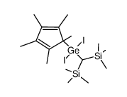 [bis(trimethylsilyl)methyl]diiodo(pentamethylcyclopentadienyl)germane结构式