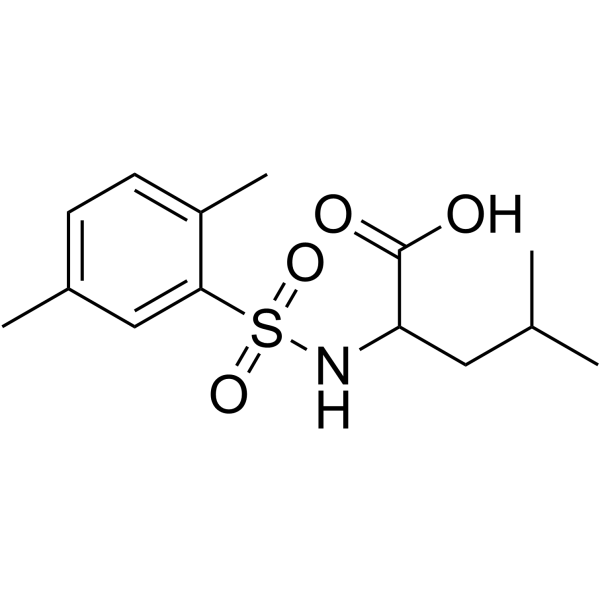 N-(2,5-二甲基苯基)-DL-亮氨酸结构式
