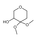 4,4-二甲氧基四氢-2H-吡喃-3-醇结构式