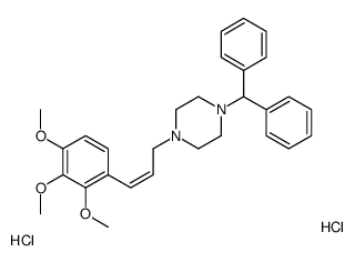 1-benzhydryl-4-[(E)-3-(2,3,4-trimethoxyphenyl)prop-2-enyl]piperazine,dihydrochloride结构式