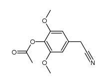 (4-acetoxy-3,5-dimethoxy-phenyl)-acetonitrile结构式