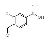 3-氯-4-甲酰苯硼酸结构式