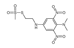N,N-dimethyl-4-[2-(methylsulfonothioyloxyamino)ethyl]-2,6-dinitroaniline Structure