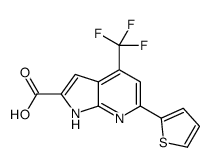 6-(Thien-2-yl)-4-(trifluoromethyl)-1H-pyrrolo[2,3-b]pyridine-2-carboxylic acid结构式