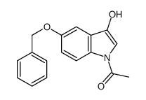 1-(3-hydroxy-5-phenylmethoxyindol-1-yl)ethanone Structure