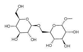 methyl 6-O-(β-D-glucopyranosyl)-α-D-glucopyranoside结构式