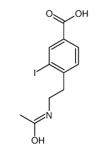 4-(2-乙酰氨基乙基)-3-碘苯甲酸结构式