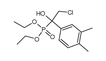 diethyl (2-chloro-1-(3,4-dimethylphenyl)-1-hydroxyethyl)phosphonate Structure