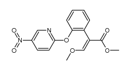 (E)-methyl 2-[2'-(5"-nitropyridin-2"-yloxy)phenyl]-3-methoxyacrylate结构式